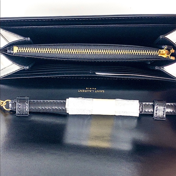 Saint Laurent Monogram Leather Chain Wallet - Picture 5 of 13